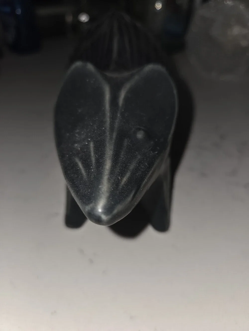Jonathan Adler Menagerie Collection- Matte Black Ceramic Mouse Figurine
